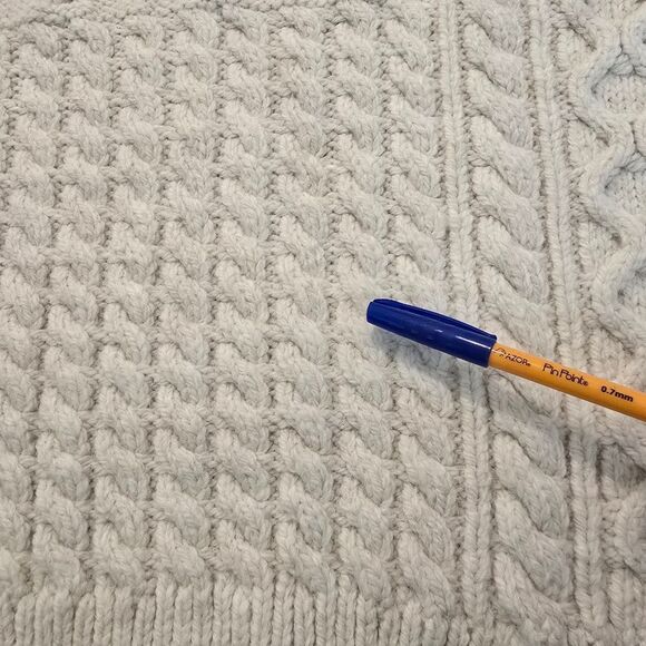 Free People Leslie Cable Knit Oversize Sweater Size XS Ivory - Picture 16 of 16